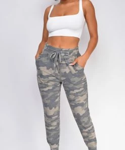 Emprada Leisure Camo Green Joggers Loungewear