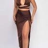 Emprada Nadine Brown Strappy Halter Set Sets