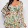 Emprada Temptation Green Floral Romper