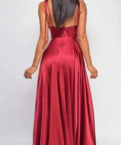 Emprada Dresses Penelope Red Drape Neck Gown 5 Emprada Dresses Penelope Red Drape Neck Gown