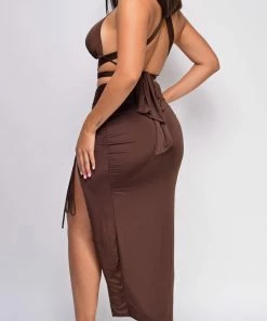 Emprada Nadine Brown Strappy Halter Set Sets 4 Emprada Nadine Brown Strappy Halter Set Sets