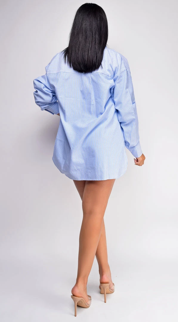 Emprada Ryleigh Blue Striped Three Piece Shirt Set Blue Dresses 7 Emprada Ryleigh Blue Striped Three Piece Shirt Set Blue Dresses