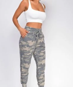 Emprada Leisure Camo Green Joggers Loungewear
