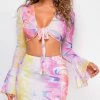 Emprada Dresses Nohea Pink Multi Color Mesh Set