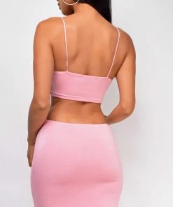 Emprada Dresses Katrina Pink Cut Out Dress