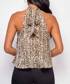 Emprada Tops Jolene Beige Leopard Print Top