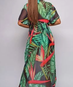 Emprada Tropez Green Multi Swimsuit & Coverup Set 7 Emprada Tropez Green Multi Swimsuit & Coverup Set