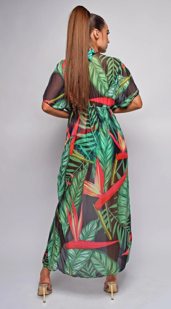 Emprada Tropez Green Multi Swimsuit & Coverup Set 4 Emprada Tropez Green Multi Swimsuit & Coverup Set