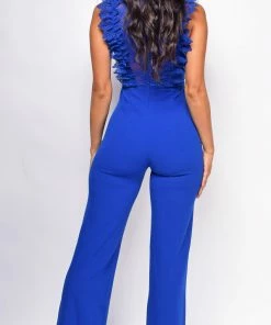 Emprada Jumpsuits & Rompers Vanna Blue Crochet Flared Leg Jumpsuit 5 Emprada Jumpsuits & Rompers Vanna Blue Crochet Flared Leg Jumpsuit