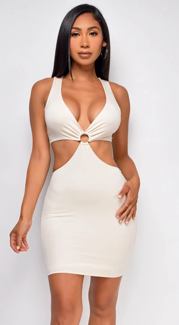 Emprada Dresses Ania Nude Cut Out Ring Dress 1 Emprada Dresses Ania Nude Cut Out Ring Dress