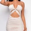 Emprada Marilyn Nude Halter Dress
