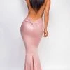 Emprada Noah Dusty Pink Low Back Gown