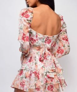 Emprada Jumpsuits & Rompers Temptation White Floral Romper