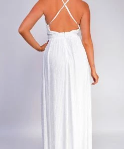 Emprada Dresses Renetta White Sequin Gown