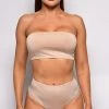 Emprada Tenara Beige Nude Bandeau Bikini Swim