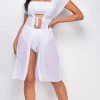 Emprada Swim Aysia White Tie Up Cover Up