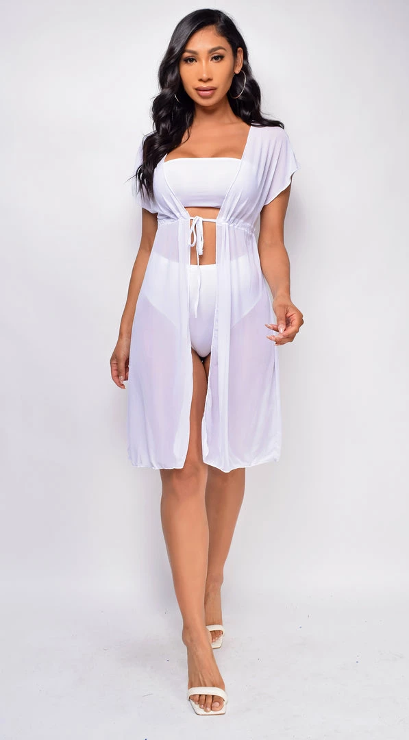 Emprada Swim Aysia White Tie Up Cover Up 2 Emprada Swim Aysia White Tie Up Cover Up