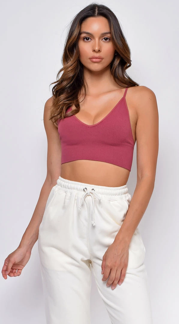 Emprada Loungewear Luca Maroon Red Seamless Ribbed Spaghetti Strap Brami 1 Emprada Loungewear Luca Maroon Red Seamless Ribbed Spaghetti Strap Brami