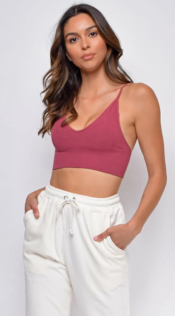 Emprada Loungewear Luca Maroon Red Seamless Ribbed Spaghetti Strap Brami 3 Emprada Loungewear Luca Maroon Red Seamless Ribbed Spaghetti Strap Brami