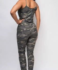Emprada Jumpsuits & Rompers Jorja Green Camo Jumpsuit
