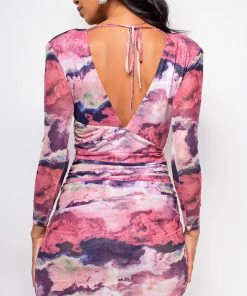 Emprada Dresses Bergamo Pink Multi Color Dress 6 Emprada Dresses Bergamo Pink Multi Color Dress