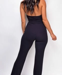 Emprada Bonita Black Cross Over Jumpsuit Jumpsuits & Rompers