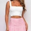 Emprada Savannah Pink Pleated Mini Skirt