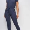 Emprada Loungewear Phoenix Blue Short Sleeve Round Neckline Jumpsuit
