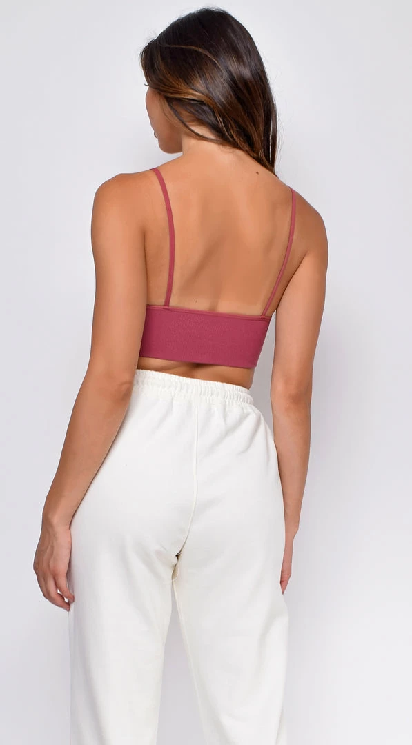 Emprada Loungewear Luca Maroon Red Seamless Ribbed Spaghetti Strap Brami 2 Emprada Loungewear Luca Maroon Red Seamless Ribbed Spaghetti Strap Brami