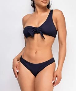 Emprada Samana Black One Shoulder Bikini Swim