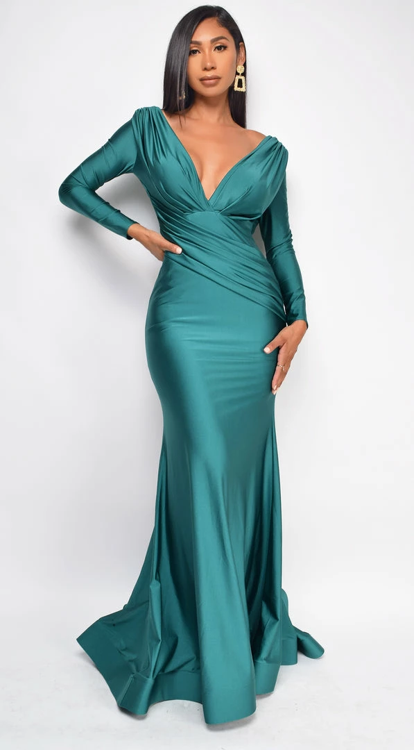 Emprada Samantha Emerald Green Gown 1 Emprada Samantha Emerald Green Gown