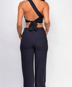 Emprada Shyla Black One Shoulder Top & Wide Leg Pants Set Sets 7 Emprada Shyla Black One Shoulder Top & Wide Leg Pants Set Sets