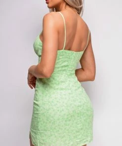 Emprada Gillian Green Floral Print Mini Dress 5 Emprada Gillian Green Floral Print Mini Dress