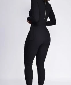 Emprada Jumpsuits & Rompers Nichol Black Cargo Pocket Ribbed Jumpsuit 5 Emprada Jumpsuits & Rompers Nichol Black Cargo Pocket Ribbed Jumpsuit