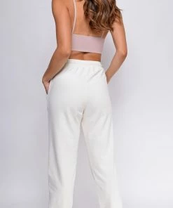 Emprada Loungewear Take It Easy Ivory White Joggers