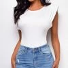 Emprada Storm White Padded Shoulder Bodysuit