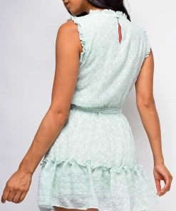 Emprada Dresses Rella Mint Green Ruffle Dress