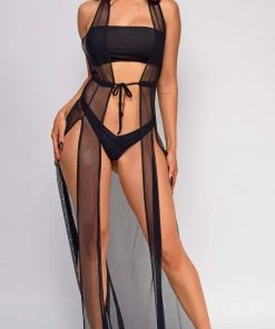 Emprada Little Black Dresses Atiu Black Cover Up Dress