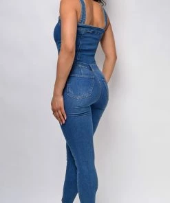 Emprada Easton Blue Denim Jumpsuit Jumpsuits & Rompers