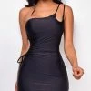Emprada Dresses Candela Black Double Strap Cut Out Dress