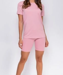 Emprada Loungewear Brisa Mauve Pink Biker Shorts Set 6 Emprada Loungewear Brisa Mauve Pink Biker Shorts Set