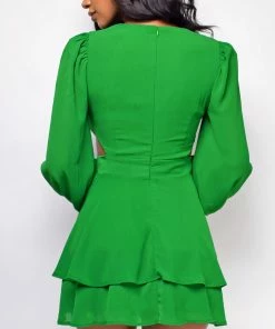 Emprada Linz Green Cut Out Sides Romper 5 Emprada Linz Green Cut Out Sides Romper