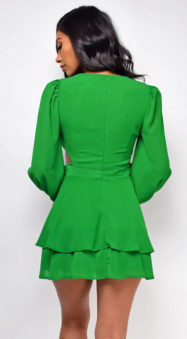 Emprada Linz Green Cut Out Sides Romper 3 Emprada Linz Green Cut Out Sides Romper