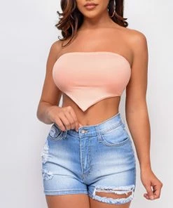 Emprada Abbey Peach Orange Bandana Top