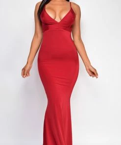 Emprada Noah Red Low Back Gown