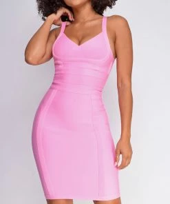 Emprada Alyssa Pink Bandage Dress 5 Emprada Alyssa Pink Bandage Dress