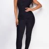 Emprada Jumpsuits & Rompers Kariya Black Ruched Jumpsuit