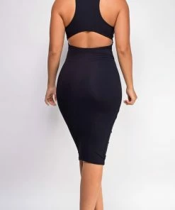 Emprada Dresses Sedona Black Midi Dress