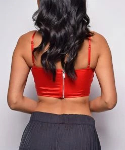 Emprada Tops She's The One Red Crop Top