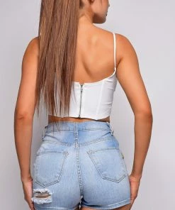 Emprada Tops Kos White Corset Top
